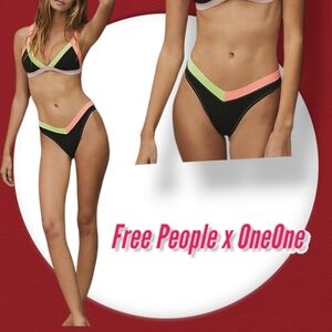 Free People x OneOne Jesse Low Rise Cheeky Bikini Bottom Swimsuit
